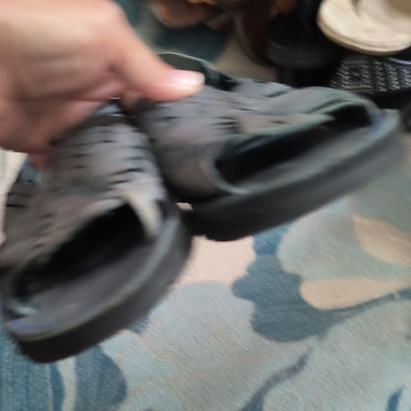 Brank X Braided Leather Sandals - Blue/Gray, New Without Tags - Picture 6 of 6